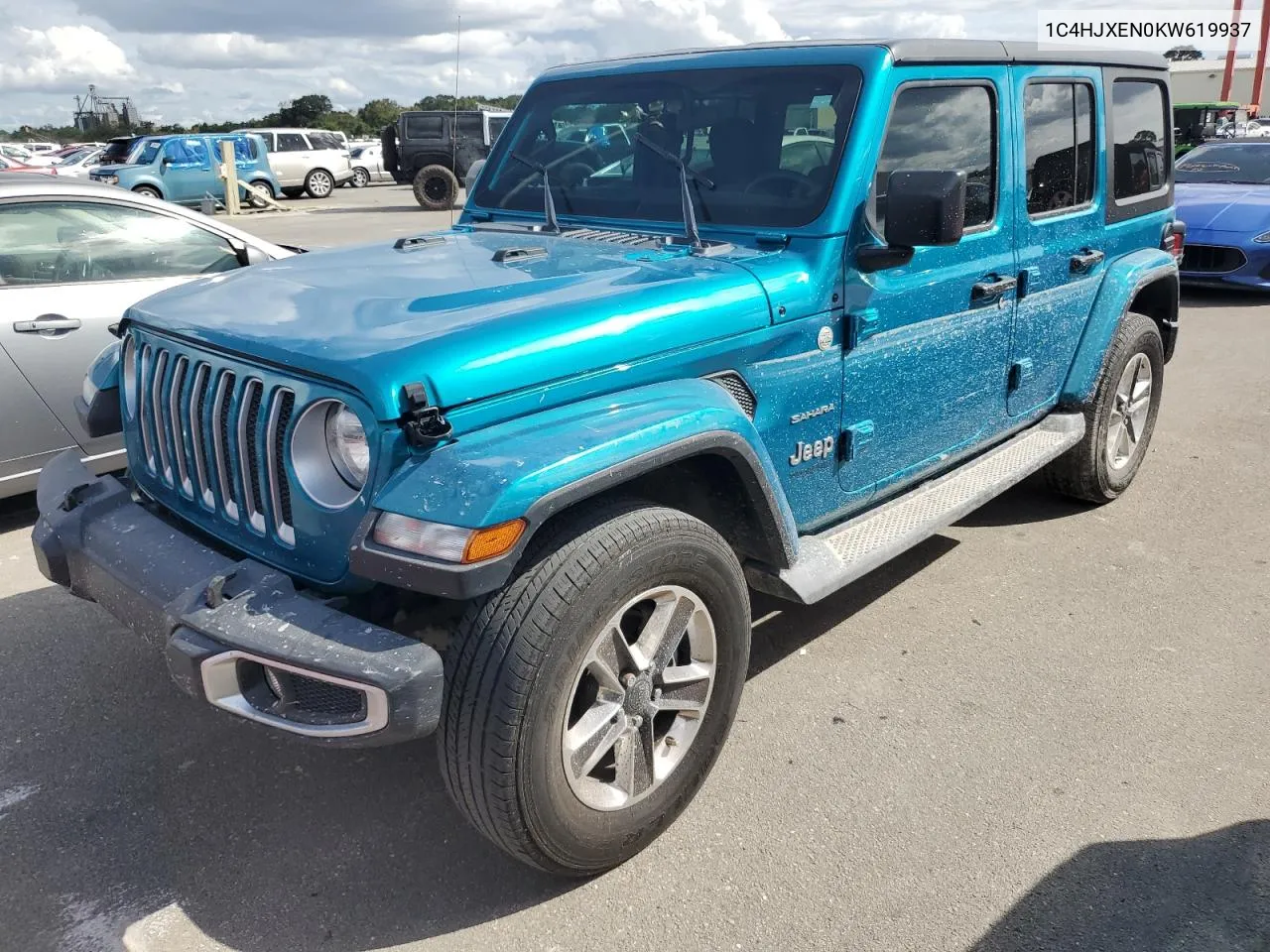 2019 Jeep Wrangler Unlimited Sahara VIN: 1C4HJXEN0KW619937 Lot: 73950844