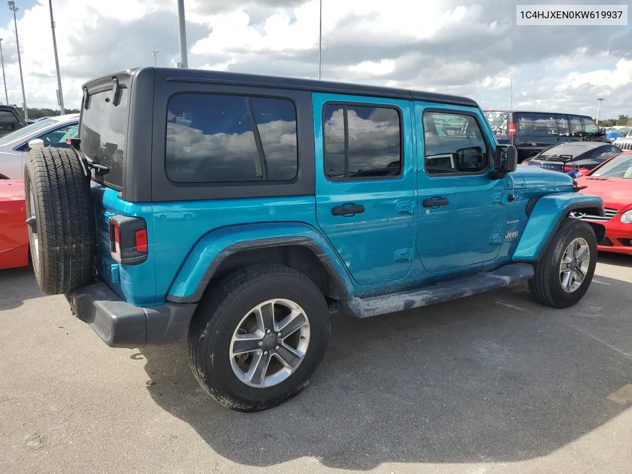 2019 Jeep Wrangler Unlimited Sahara VIN: 1C4HJXEN0KW619937 Lot: 73950844