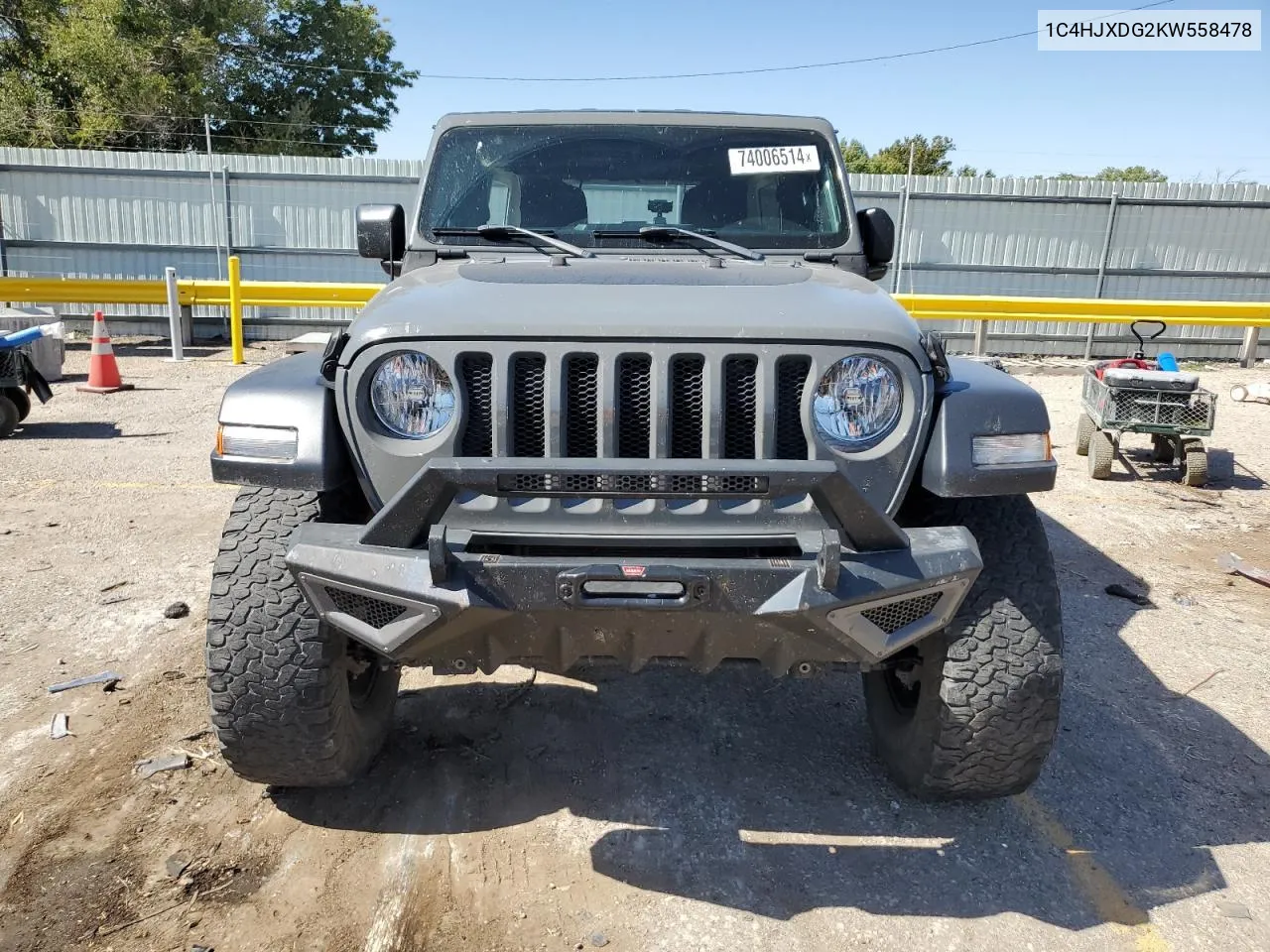 2019 Jeep Wrangler Unlimited Sport VIN: 1C4HJXDG2KW558478 Lot: 74006514