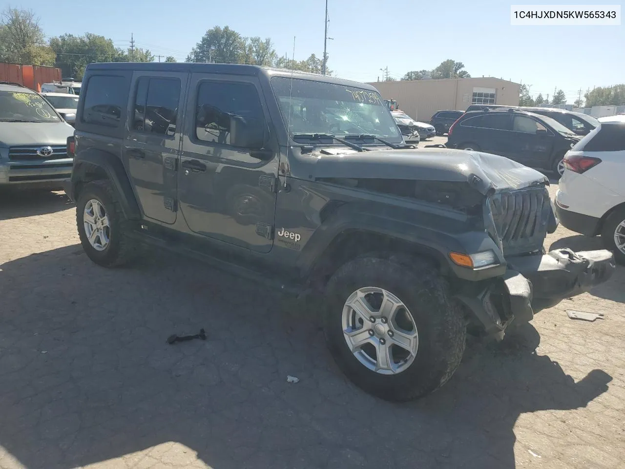 2019 Jeep Wrangler Unlimited Sport VIN: 1C4HJXDN5KW565343 Lot: 74072594