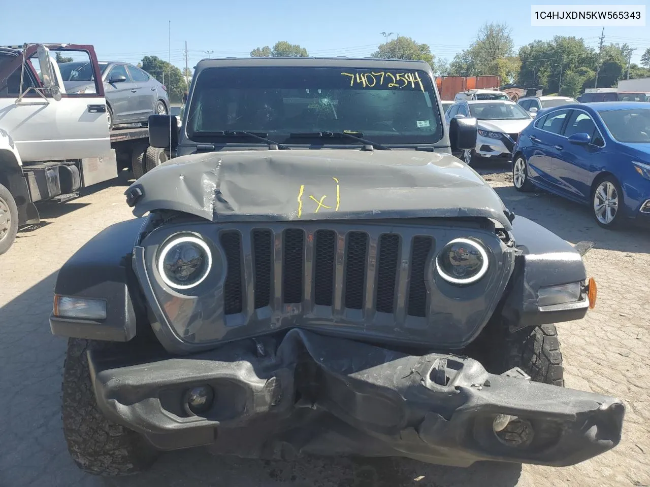 2019 Jeep Wrangler Unlimited Sport VIN: 1C4HJXDN5KW565343 Lot: 74072594