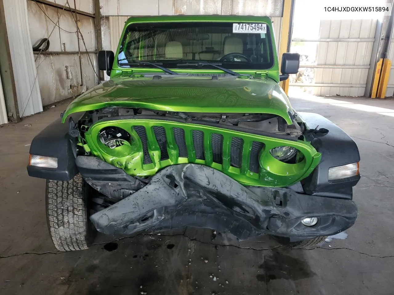 2019 Jeep Wrangler Unlimited Sport VIN: 1C4HJXDGXKW515894 Lot: 74175494