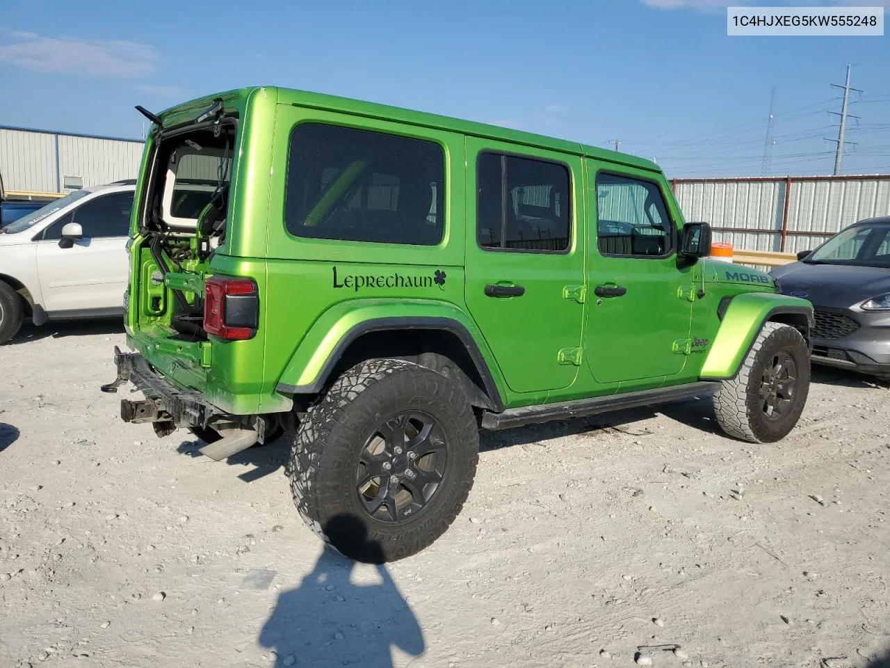 2019 Jeep Wrangler Unlimited Sahara VIN: 1C4HJXEG5KW555248 Lot: 74673154