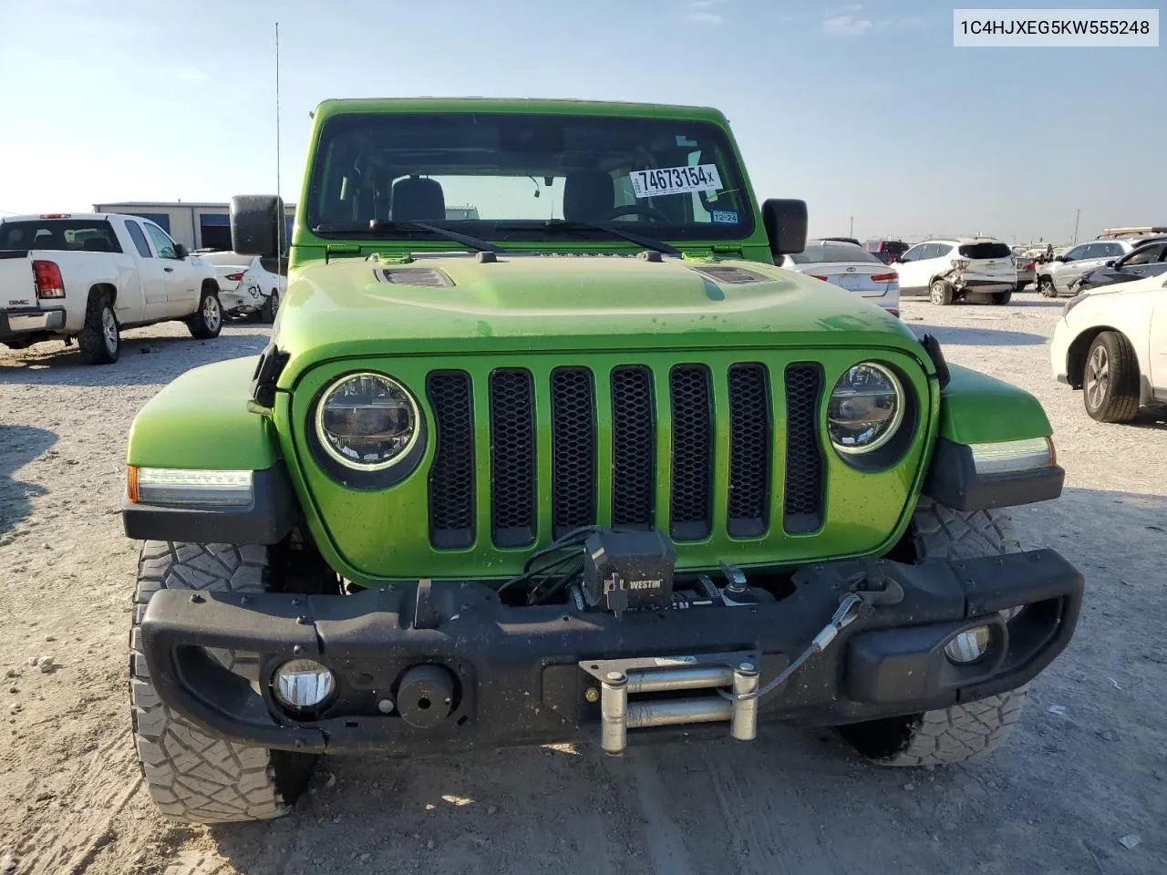 2019 Jeep Wrangler Unlimited Sahara VIN: 1C4HJXEG5KW555248 Lot: 74673154