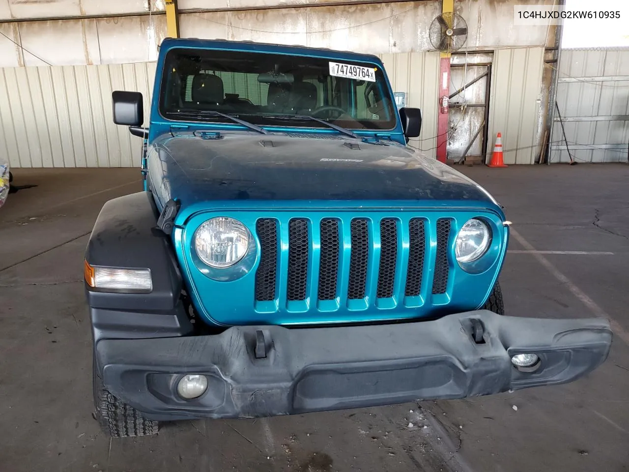 2019 Jeep Wrangler Unlimited Sport VIN: 1C4HJXDG2KW610935 Lot: 74749764