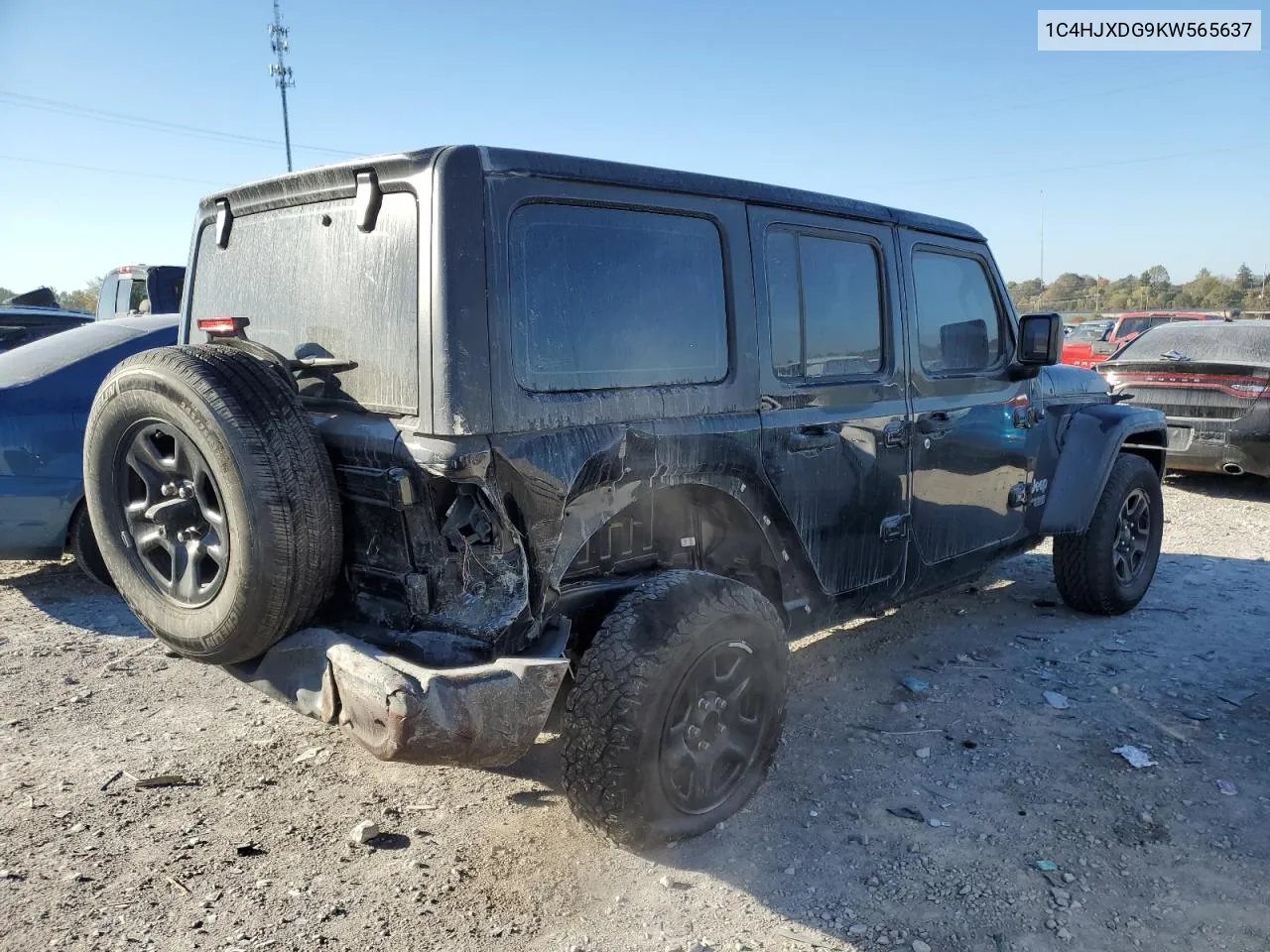 2019 Jeep Wrangler Unlimited Sport VIN: 1C4HJXDG9KW565637 Lot: 74758254