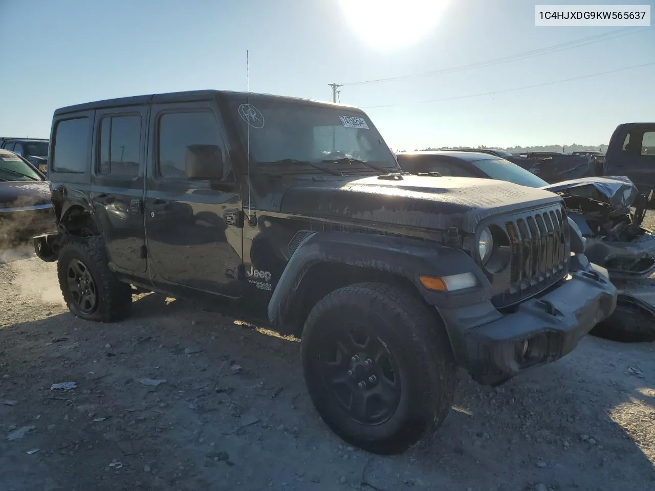 2019 Jeep Wrangler Unlimited Sport VIN: 1C4HJXDG9KW565637 Lot: 74758254