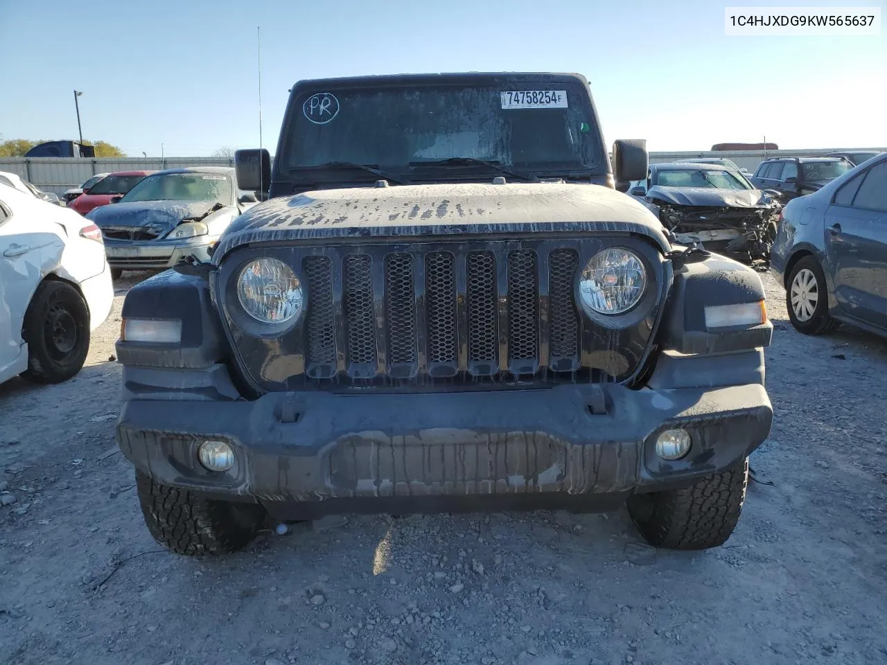 2019 Jeep Wrangler Unlimited Sport VIN: 1C4HJXDG9KW565637 Lot: 74758254