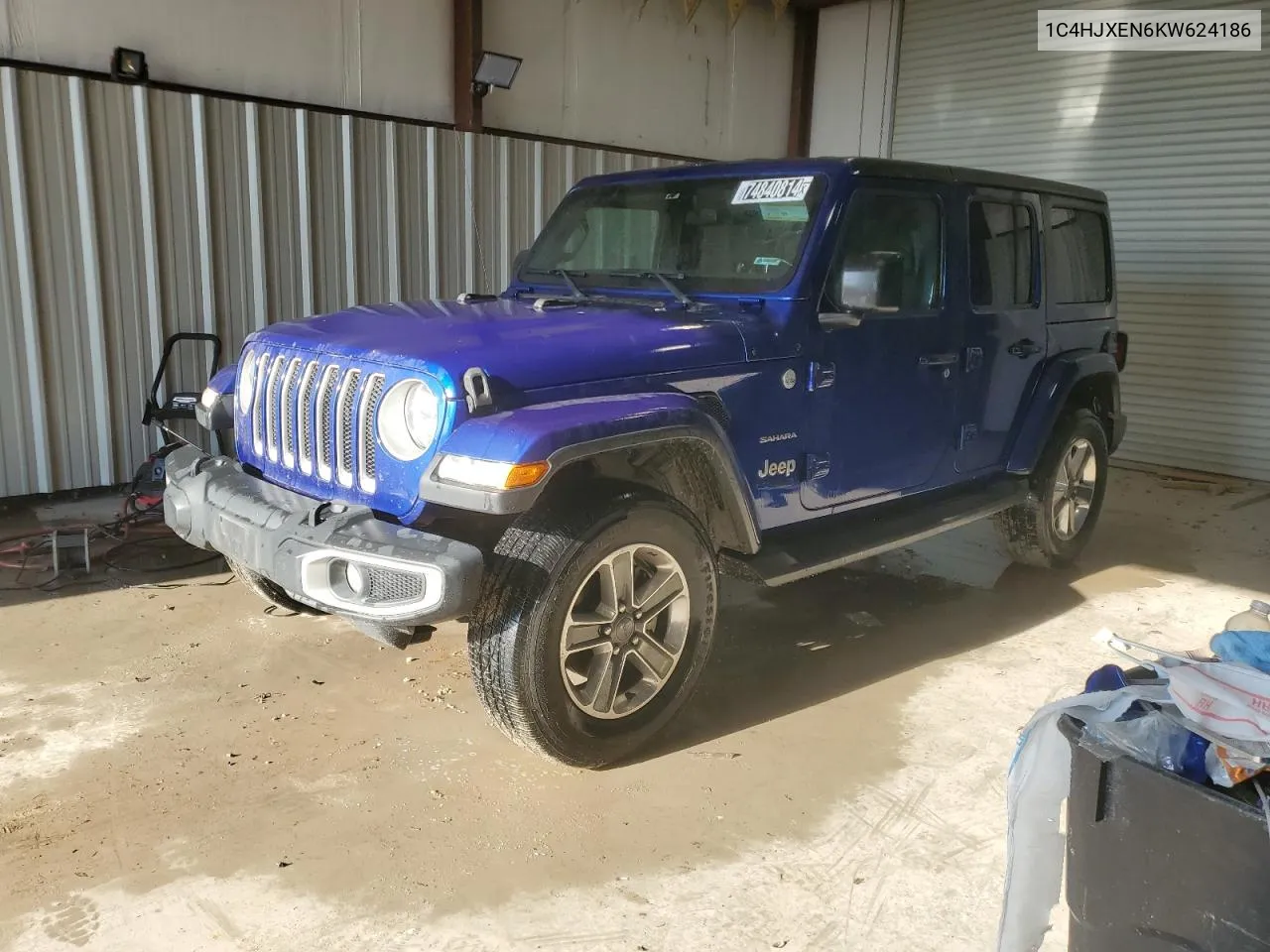 2019 Jeep Wrangler Unlimited Sahara VIN: 1C4HJXEN6KW624186 Lot: 74840814