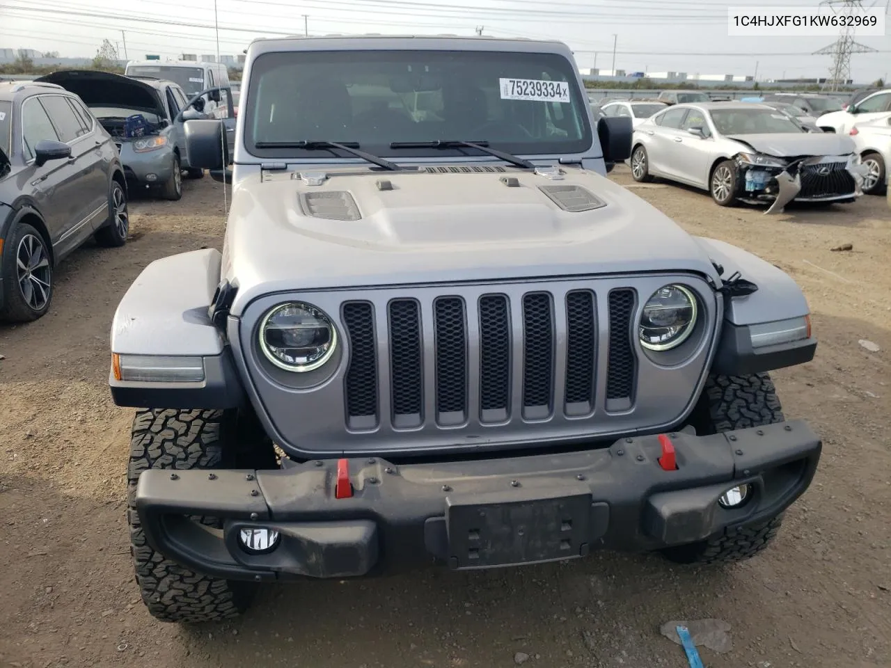 2019 Jeep Wrangler Unlimited Rubicon VIN: 1C4HJXFG1KW632969 Lot: 75239334