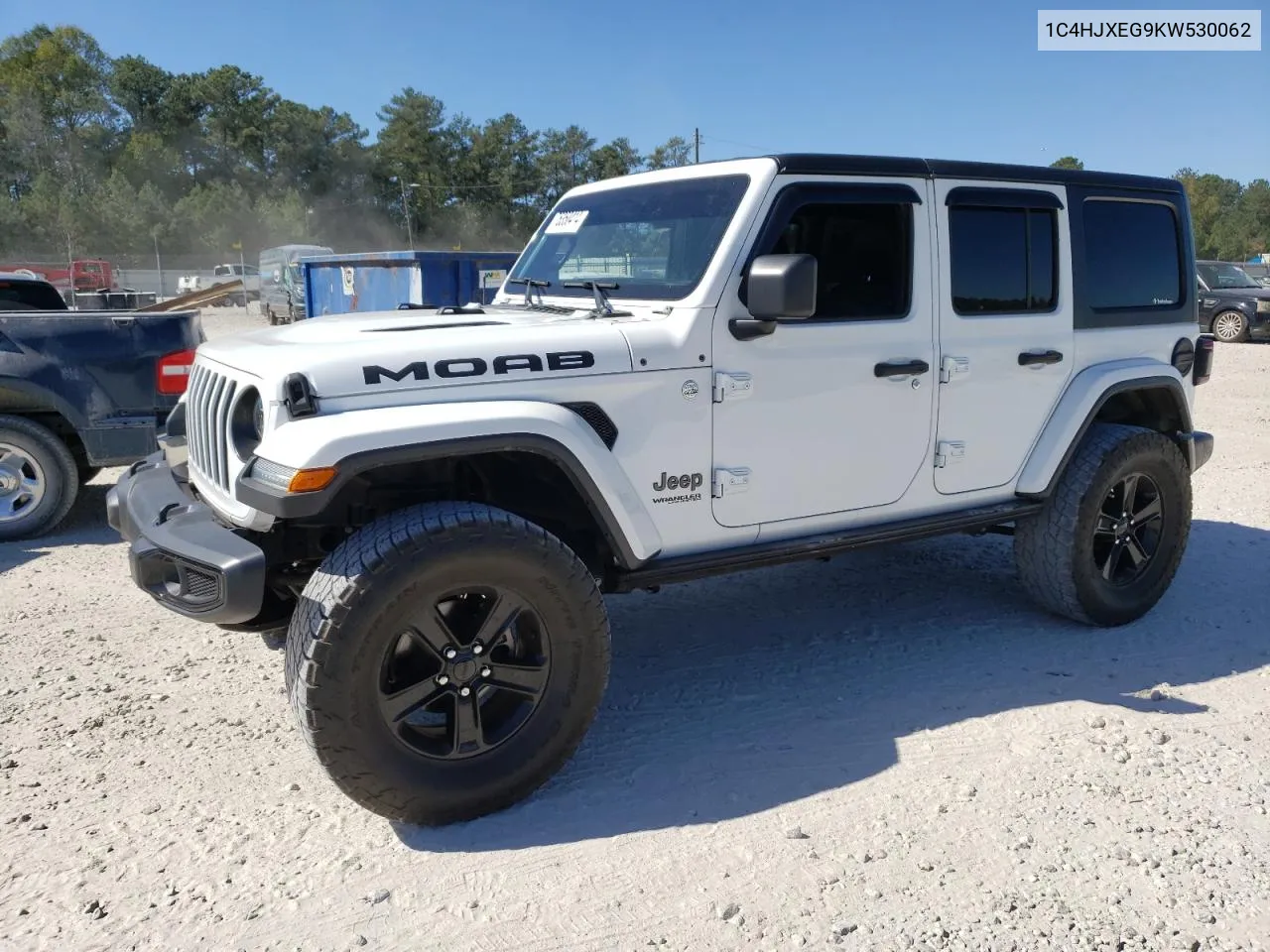 2019 Jeep Wrangler Unlimited Sahara VIN: 1C4HJXEG9KW530062 Lot: 75350414