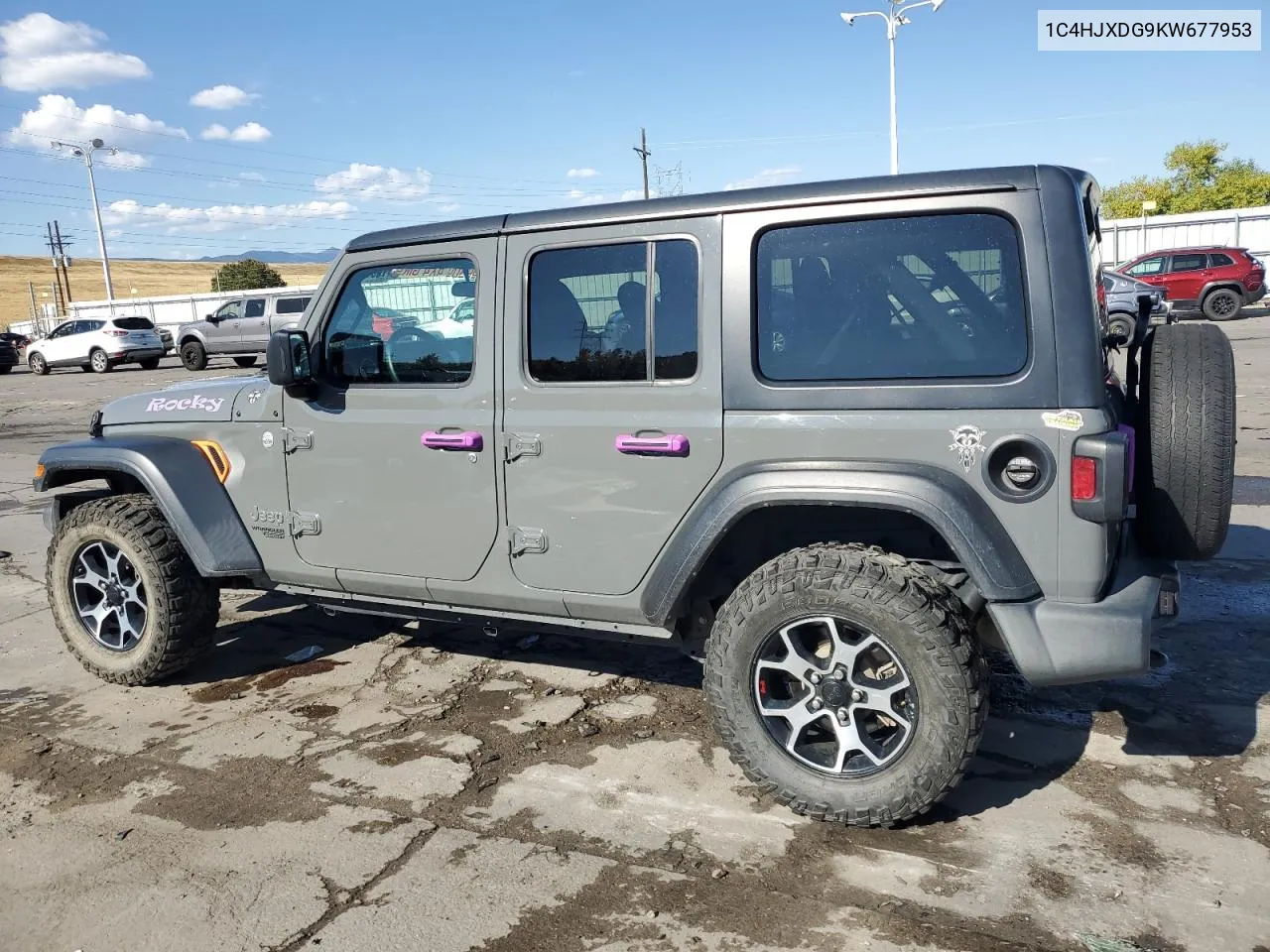 2019 Jeep Wrangler Unlimited Sport VIN: 1C4HJXDG9KW677953 Lot: 75619744