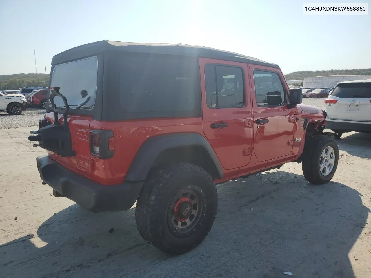 2019 Jeep Wrangler Unlimited Sport VIN: 1C4HJXDN3KW668860 Lot: 75742694