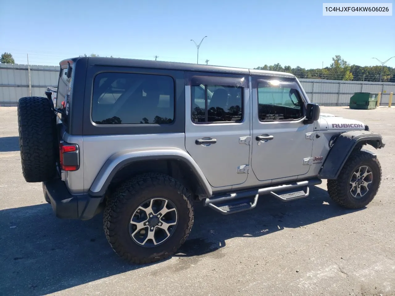 2019 Jeep Wrangler Unlimited Rubicon VIN: 1C4HJXFG4KW606026 Lot: 75807294