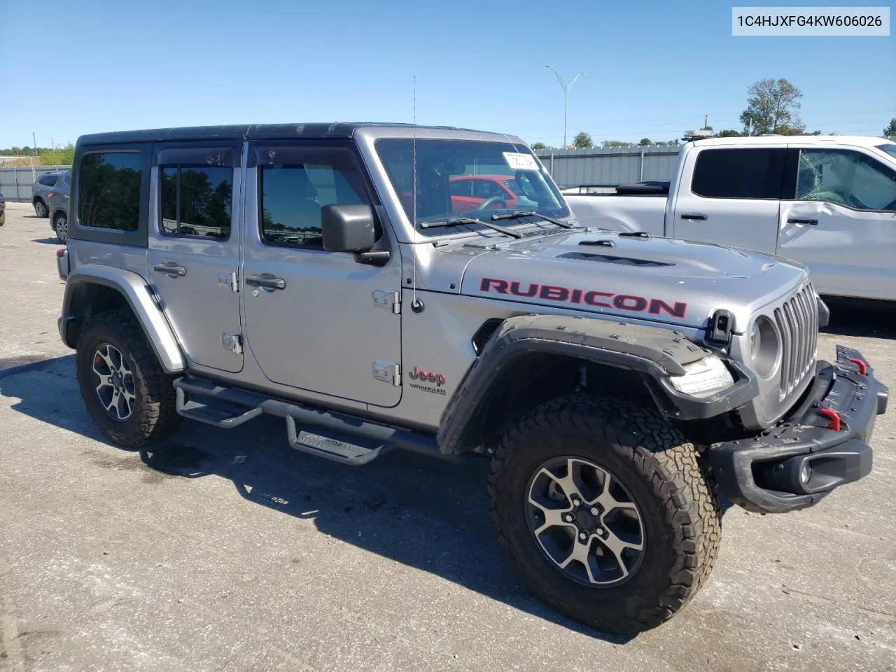 2019 Jeep Wrangler Unlimited Rubicon VIN: 1C4HJXFG4KW606026 Lot: 75807294