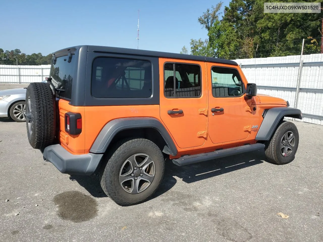 2019 Jeep Wrangler Unlimited Sport VIN: 1C4HJXDG9KW501520 Lot: 75920964