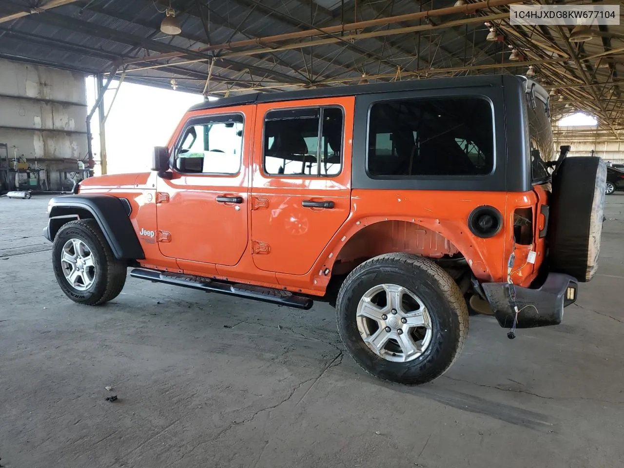 2019 Jeep Wrangler Unlimited Sport VIN: 1C4HJXDG8KW677104 Lot: 76135634