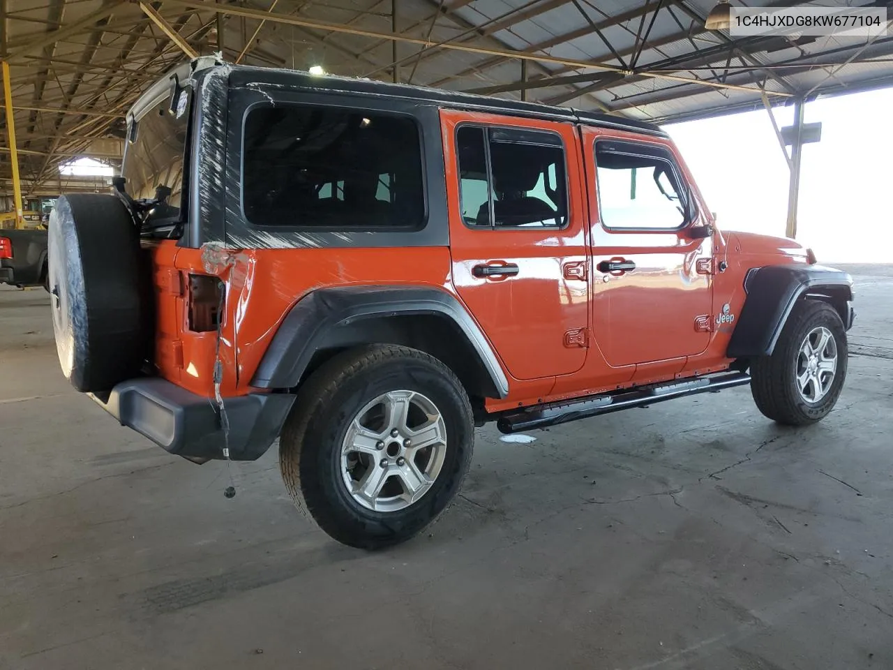 2019 Jeep Wrangler Unlimited Sport VIN: 1C4HJXDG8KW677104 Lot: 76135634