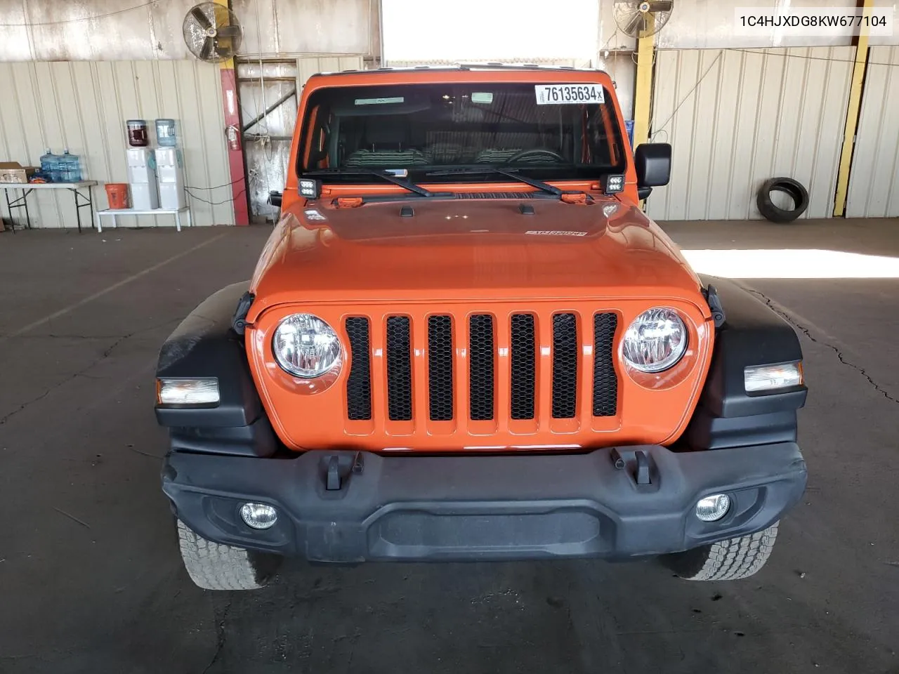 2019 Jeep Wrangler Unlimited Sport VIN: 1C4HJXDG8KW677104 Lot: 76135634