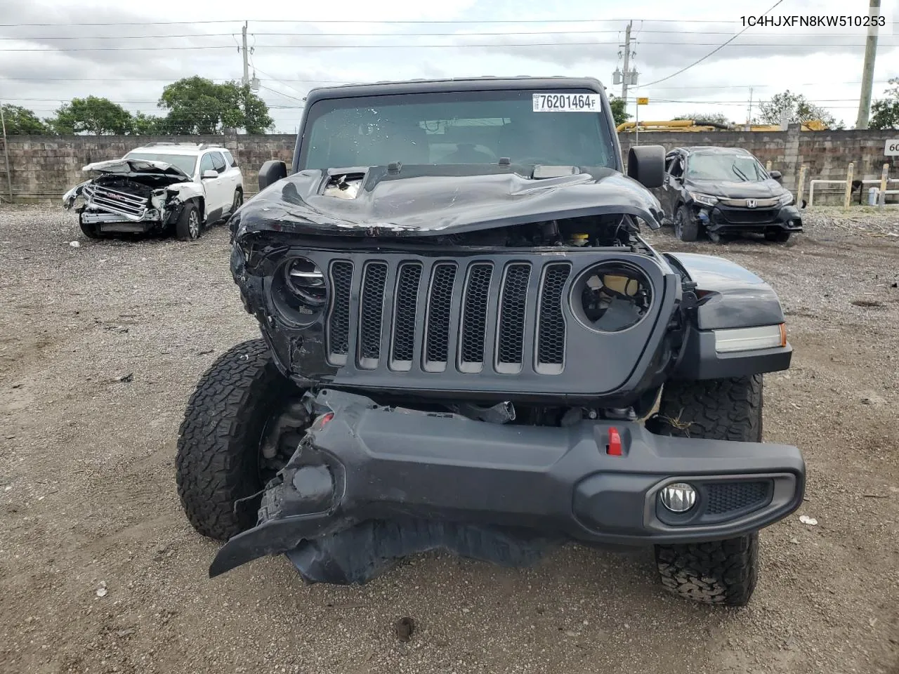 2019 Jeep Wrangler Unlimited Rubicon VIN: 1C4HJXFN8KW510253 Lot: 76201464