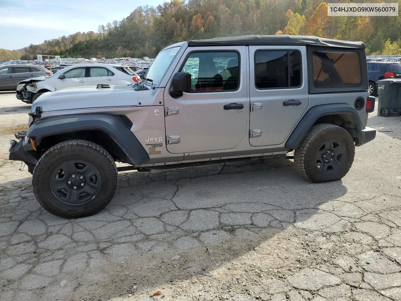 2019 Jeep Wrangler Unlimited Sport VIN: 1C4HJXDG9KW560079 Lot: 76454224