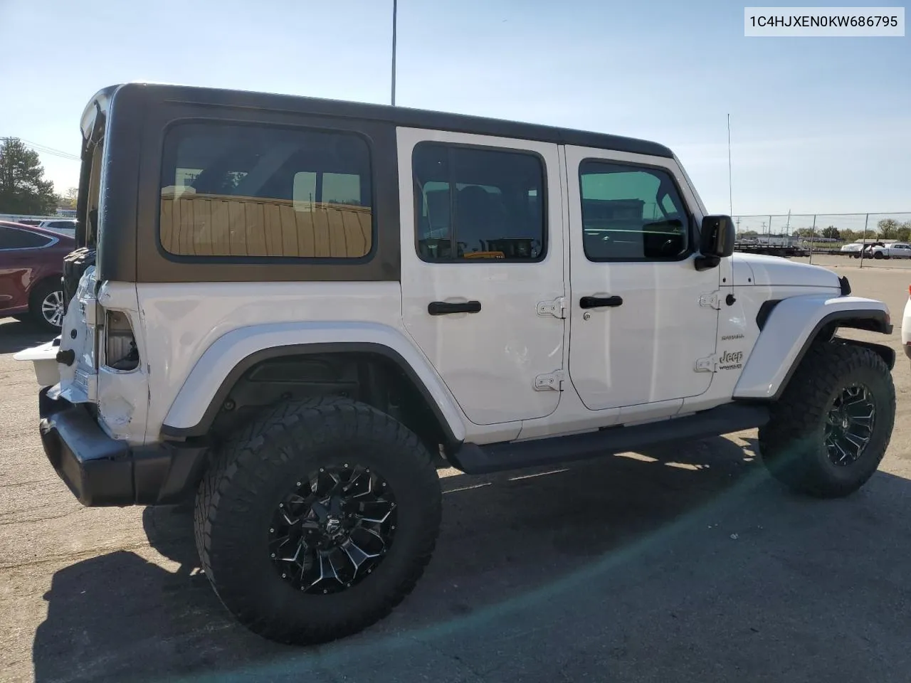 2019 Jeep Wrangler Unlimited Sahara VIN: 1C4HJXEN0KW686795 Lot: 76499544