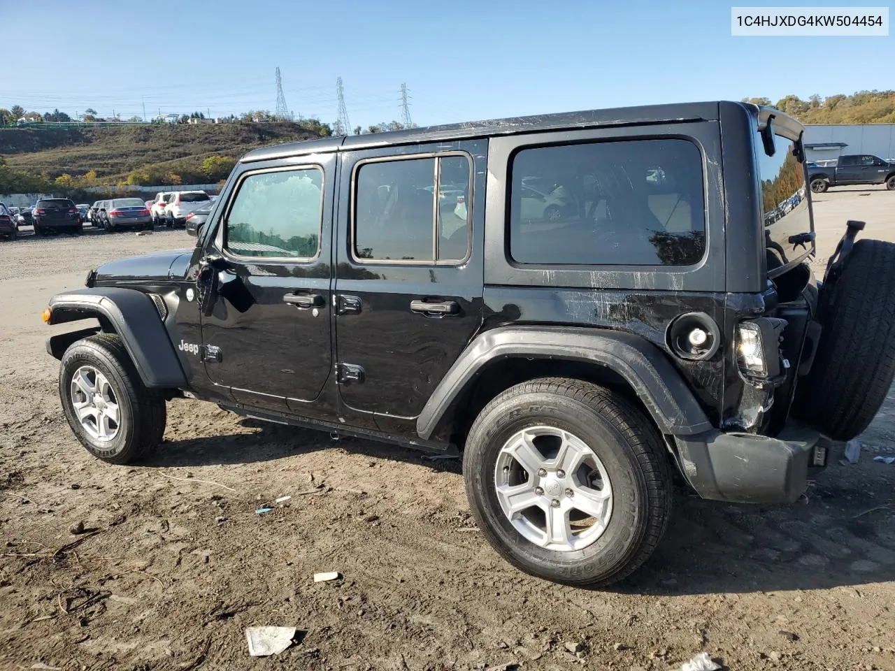 2019 Jeep Wrangler Unlimited Sport VIN: 1C4HJXDG4KW504454 Lot: 77070004