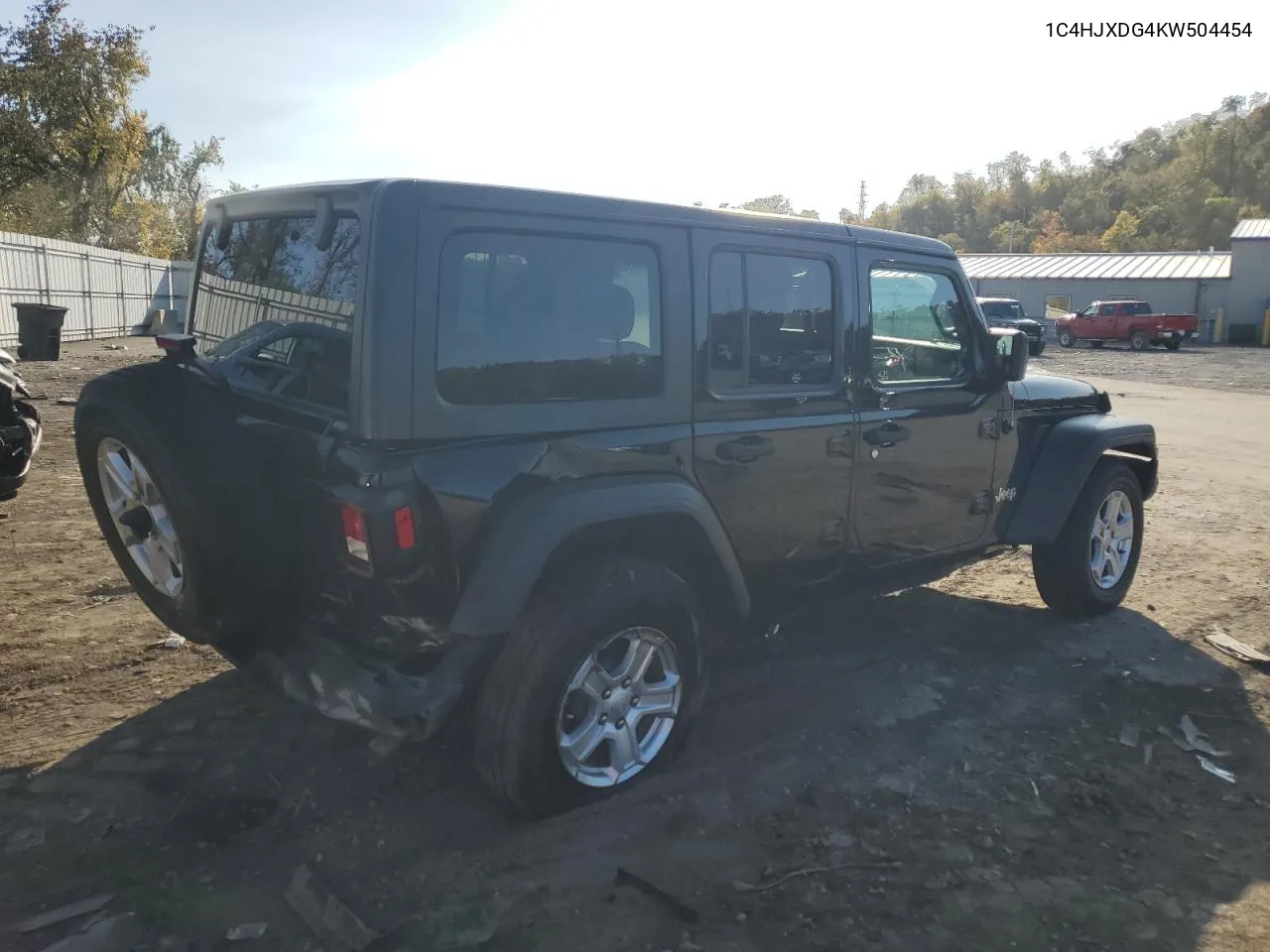 2019 Jeep Wrangler Unlimited Sport VIN: 1C4HJXDG4KW504454 Lot: 77070004