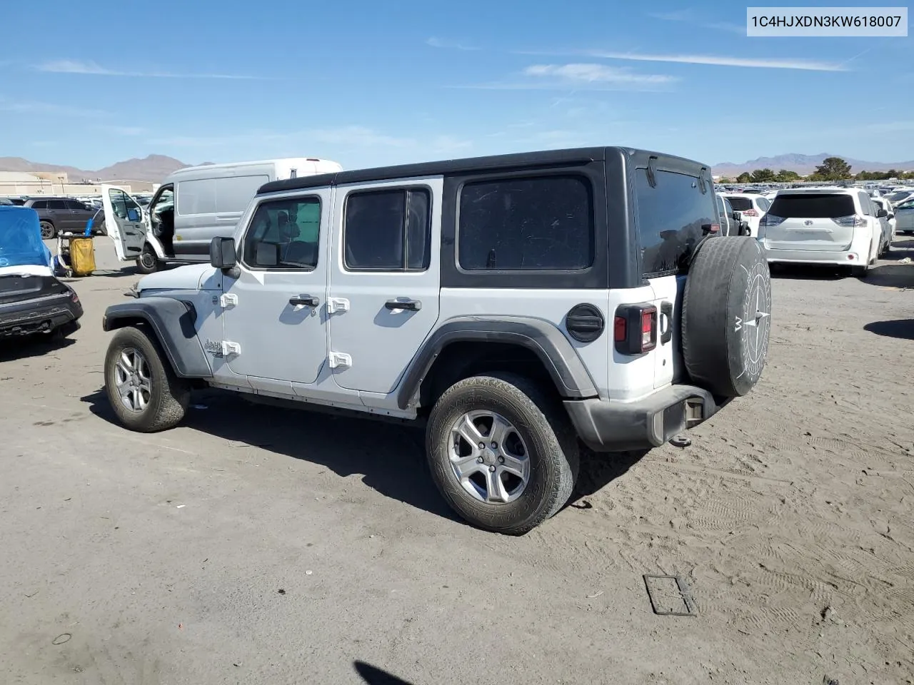 2019 Jeep Wrangler Unlimited Sport VIN: 1C4HJXDN3KW618007 Lot: 77230424