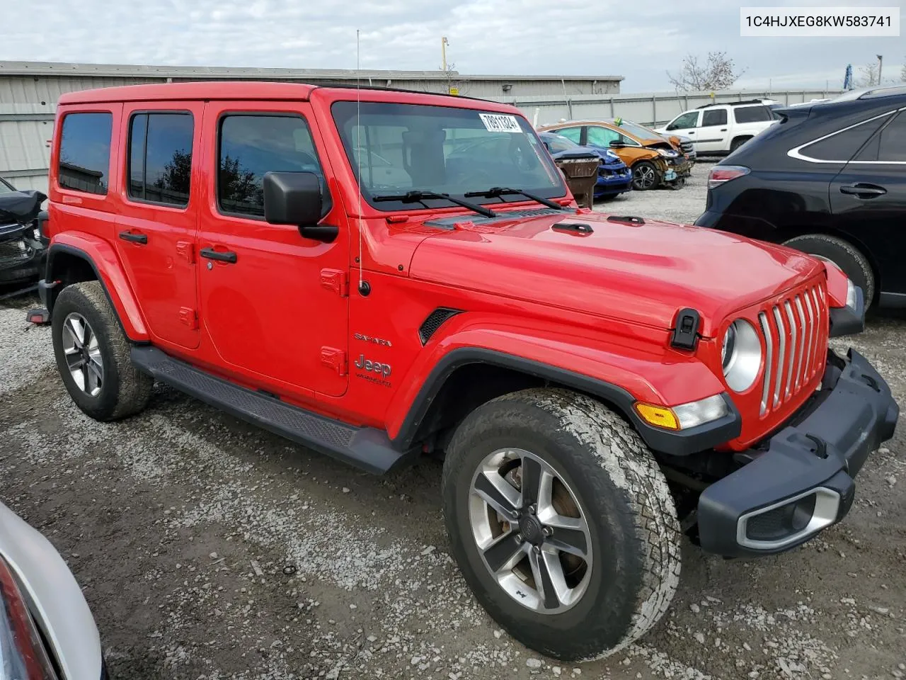 2019 Jeep Wrangler Unlimited Sahara VIN: 1C4HJXEG8KW583741 Lot: 78911324