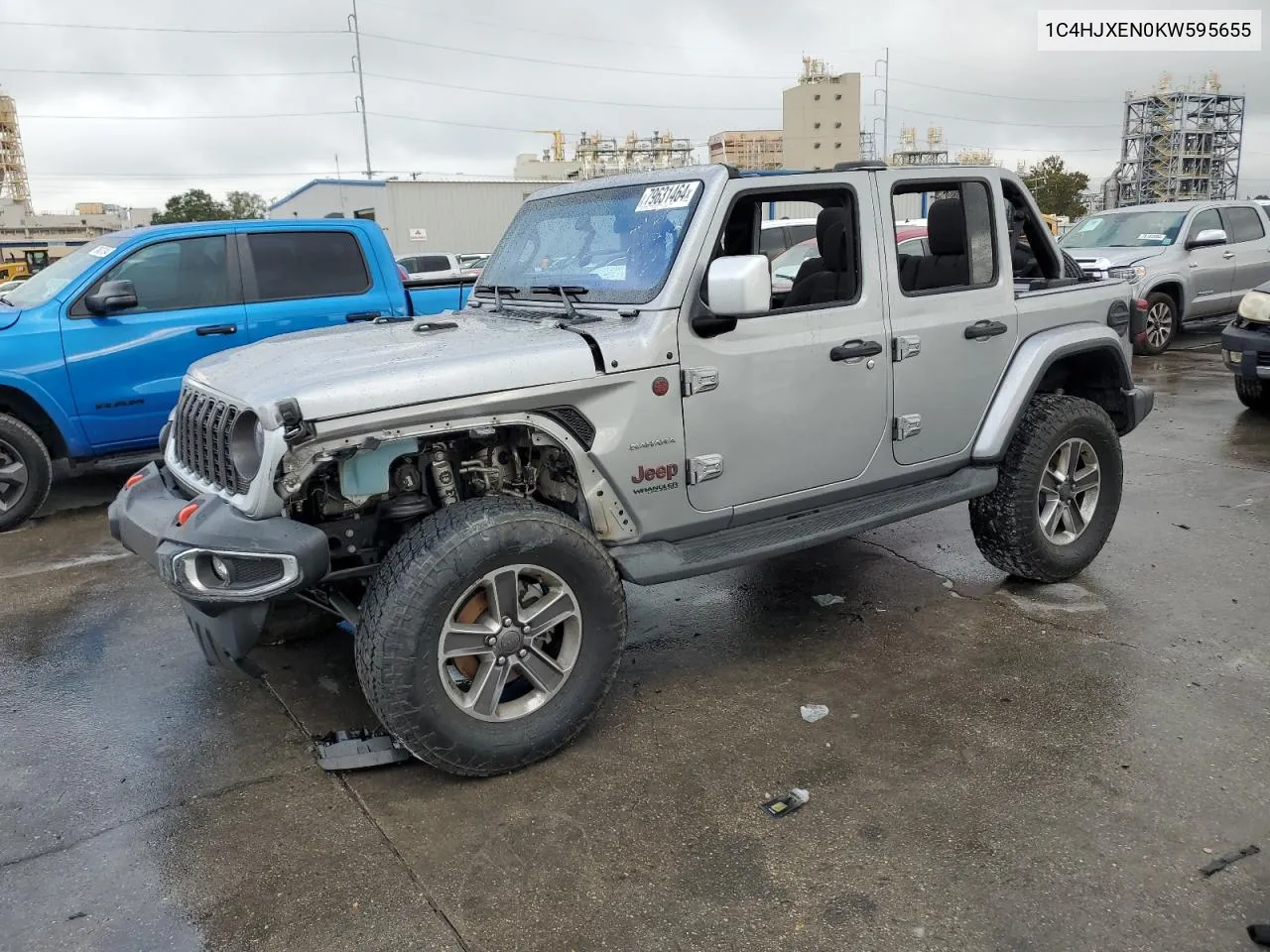 2019 Jeep Wrangler Unlimited Sahara VIN: 1C4HJXEN0KW595655 Lot: 79631464