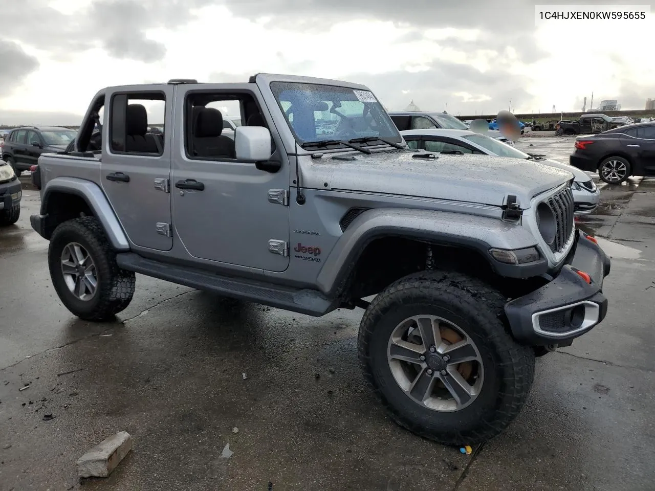 2019 Jeep Wrangler Unlimited Sahara VIN: 1C4HJXEN0KW595655 Lot: 79631464