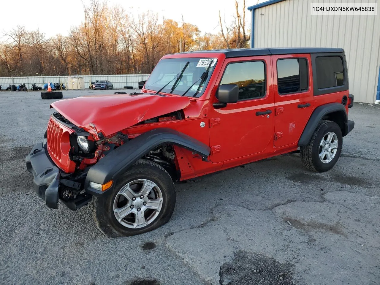 2019 Jeep Wrangler Unlimited Sport VIN: 1C4HJXDN5KW645838 Lot: 79912884