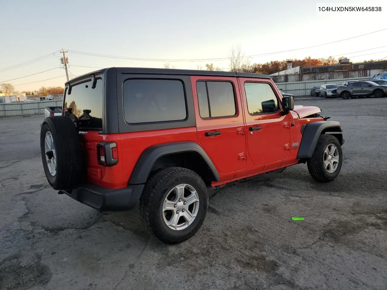 2019 Jeep Wrangler Unlimited Sport VIN: 1C4HJXDN5KW645838 Lot: 79912884