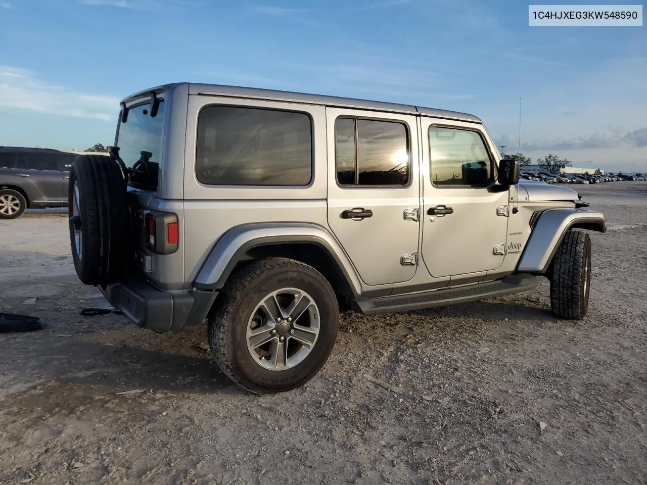 2019 Jeep Wrangler Unlimited Sahara VIN: 1C4HJXEG3KW548590 Lot: 80107684