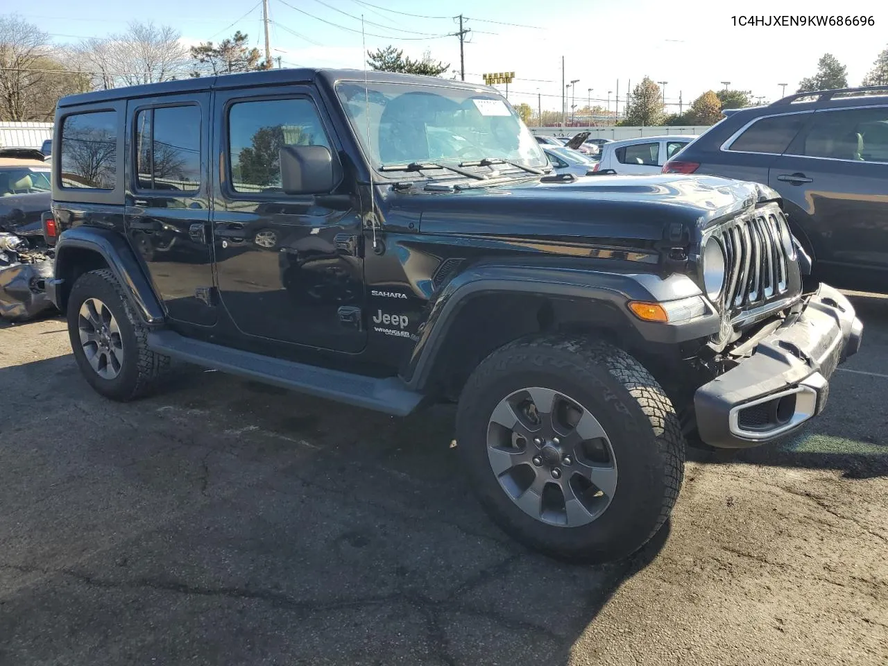 2019 Jeep Wrangler Unlimited Sahara VIN: 1C4HJXEN9KW686696 Lot: 80278134