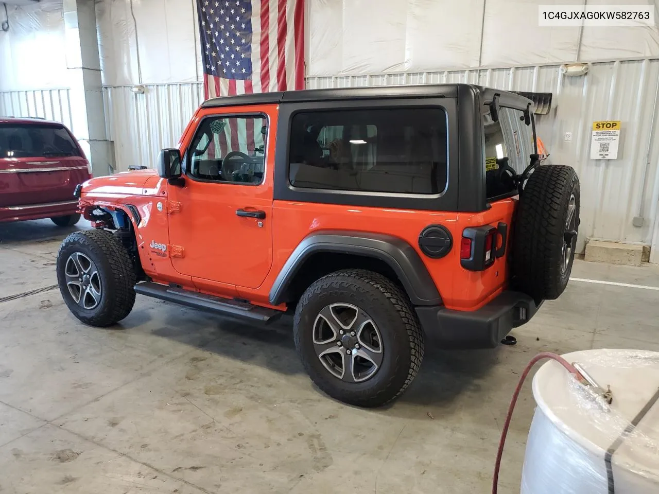 2019 Jeep Wrangler Sport VIN: 1C4GJXAG0KW582763 Lot: 80540894