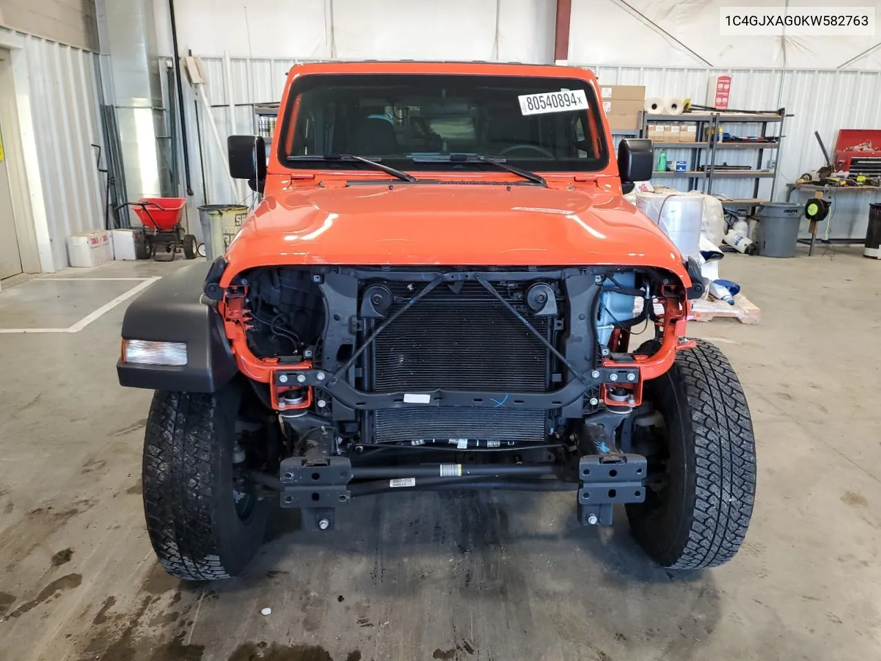 2019 Jeep Wrangler Sport VIN: 1C4GJXAG0KW582763 Lot: 80540894