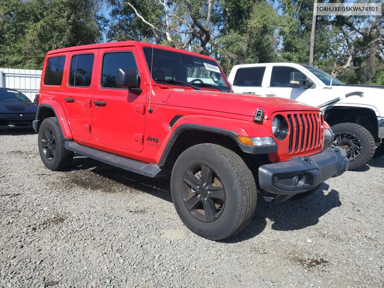 2019 Jeep Wrangler Unlimited Sahara VIN: 1C4HJXEG5KW674501 Lot: 80646094