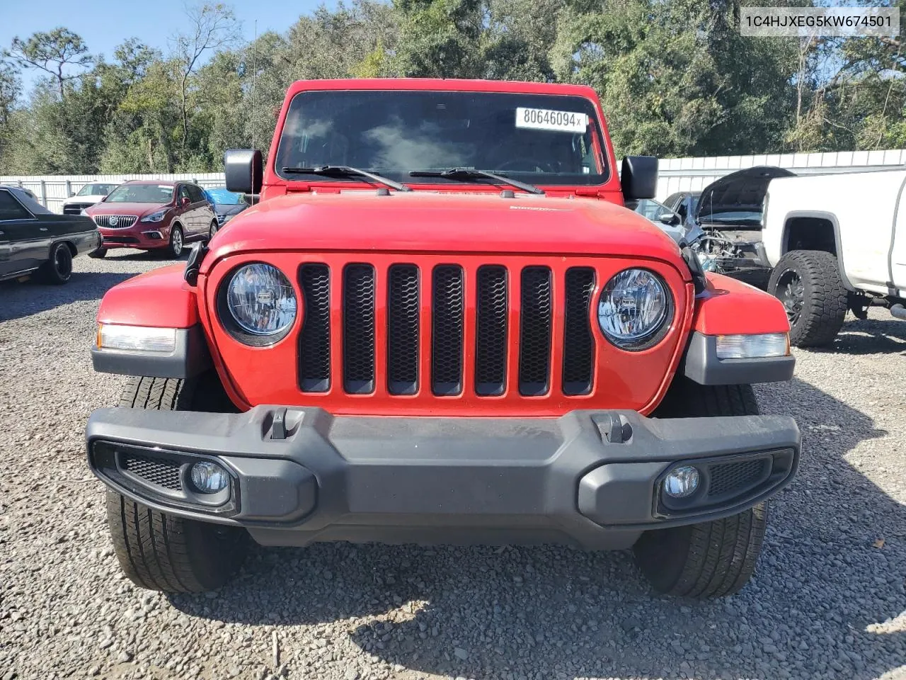 2019 Jeep Wrangler Unlimited Sahara VIN: 1C4HJXEG5KW674501 Lot: 80646094