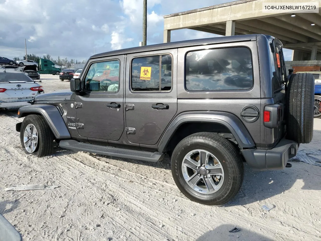 2020 Jeep Wrangler Unlimited Sahara VIN: 1C4HJXEN8LW167219 Lot: 52201323