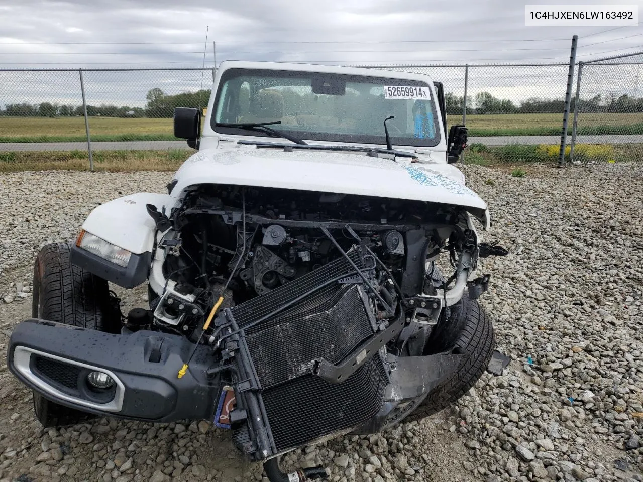 2020 Jeep Wrangler Unlimited Sahara VIN: 1C4HJXEN6LW163492 Lot: 52659914