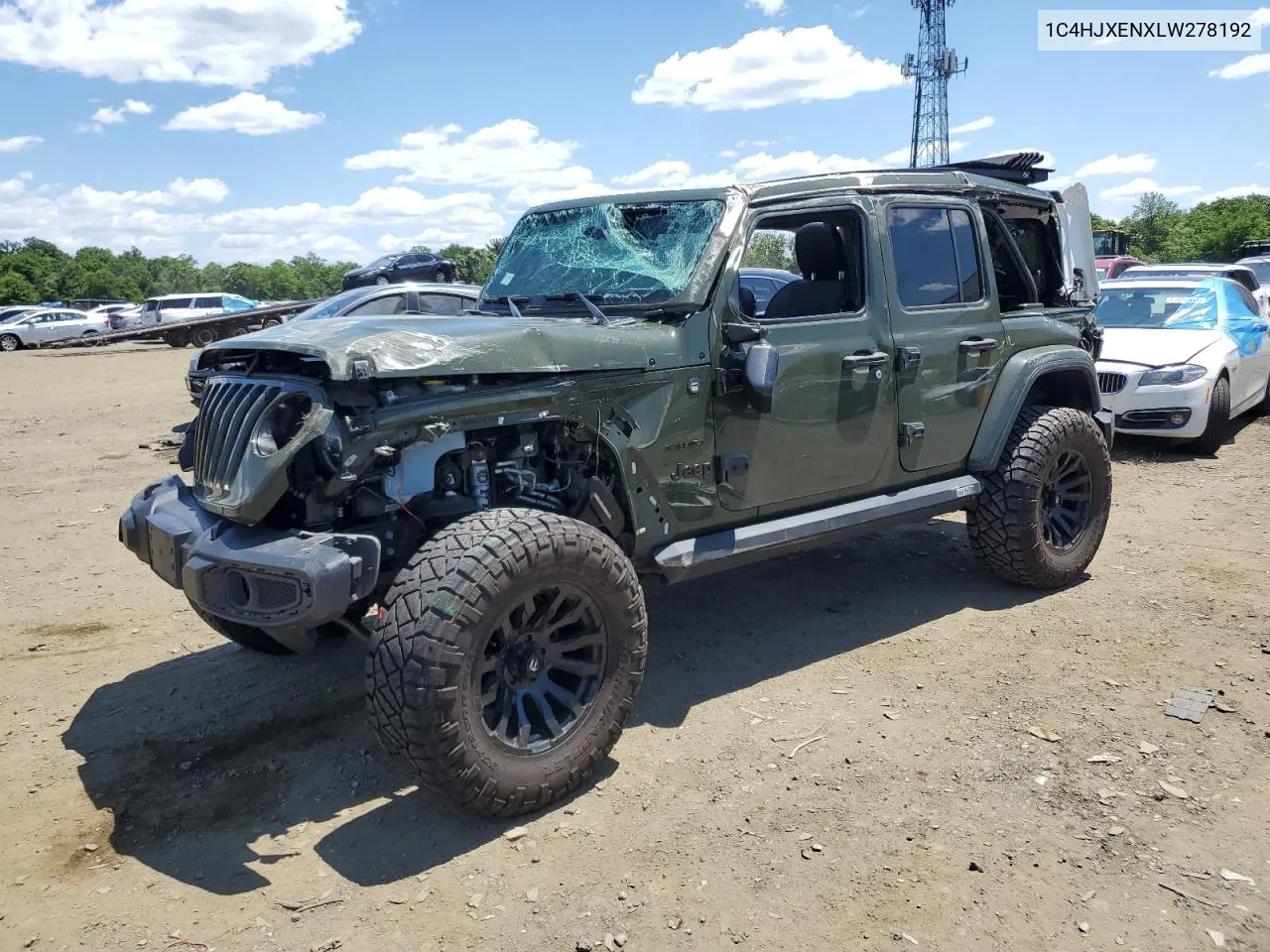 2020 Jeep Wrangler Unlimited Sahara VIN: 1C4HJXENXLW278192 Lot: 56896904