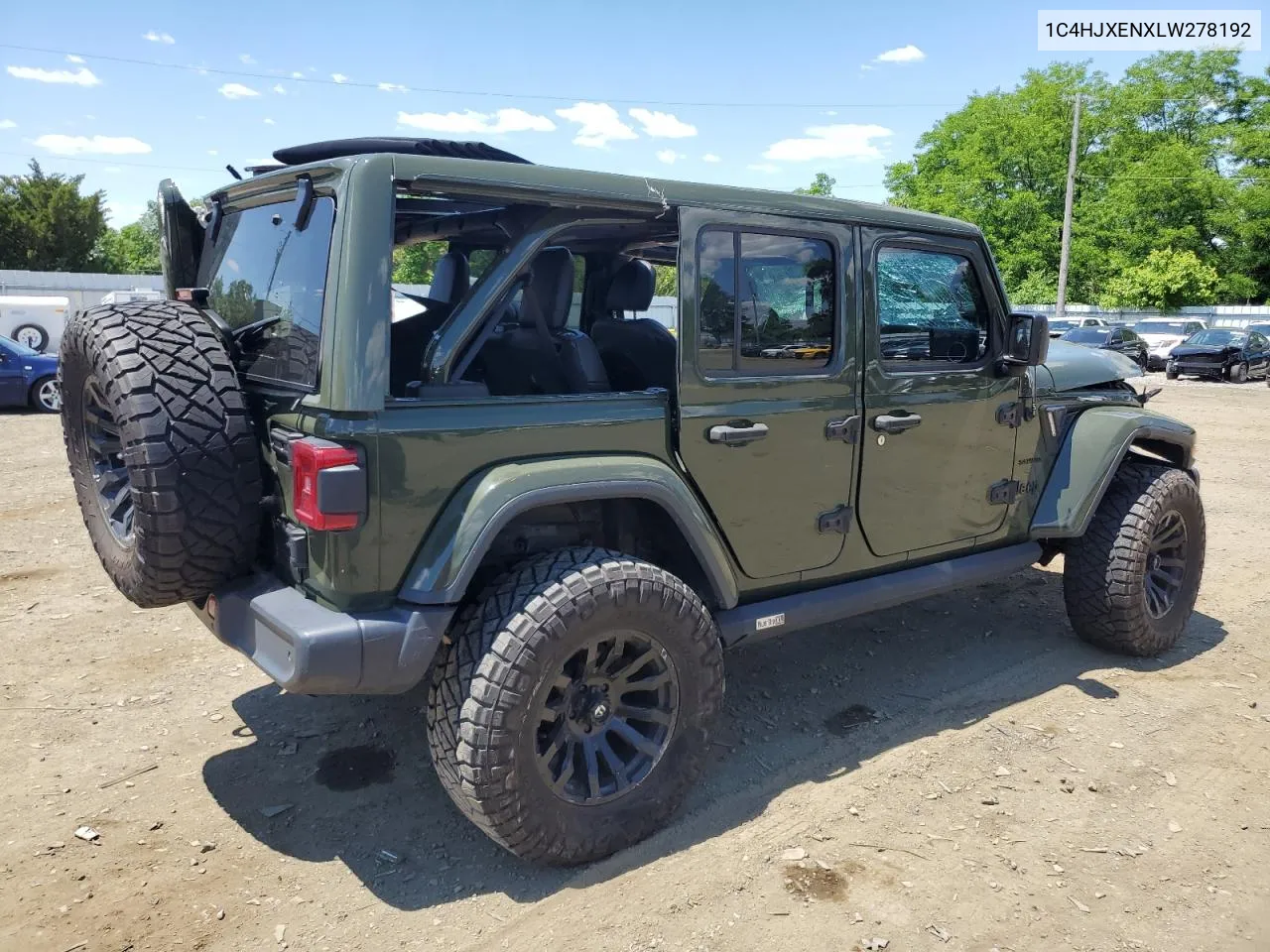 2020 Jeep Wrangler Unlimited Sahara VIN: 1C4HJXENXLW278192 Lot: 56896904