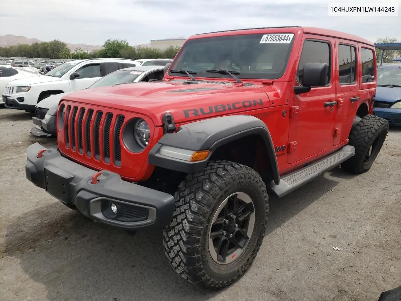 2020 Jeep Wrangler Unlimited Rubicon VIN: 1C4HJXFN1LW144248 Lot: 57653644