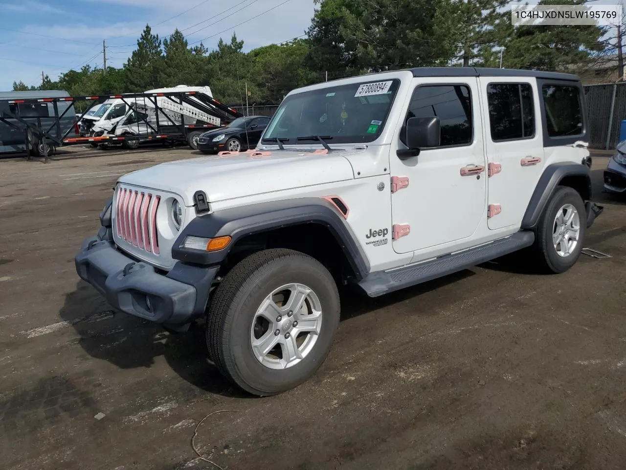 2020 Jeep Wrangler Unlimited Sport VIN: 1C4HJXDN5LW195769 Lot: 57880894