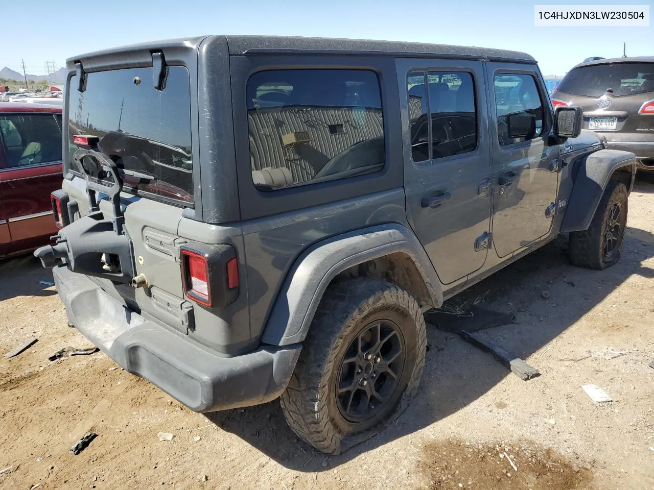 2020 Jeep Wrangler Unlimited Sport VIN: 1C4HJXDN3LW230504 Lot: 58077184