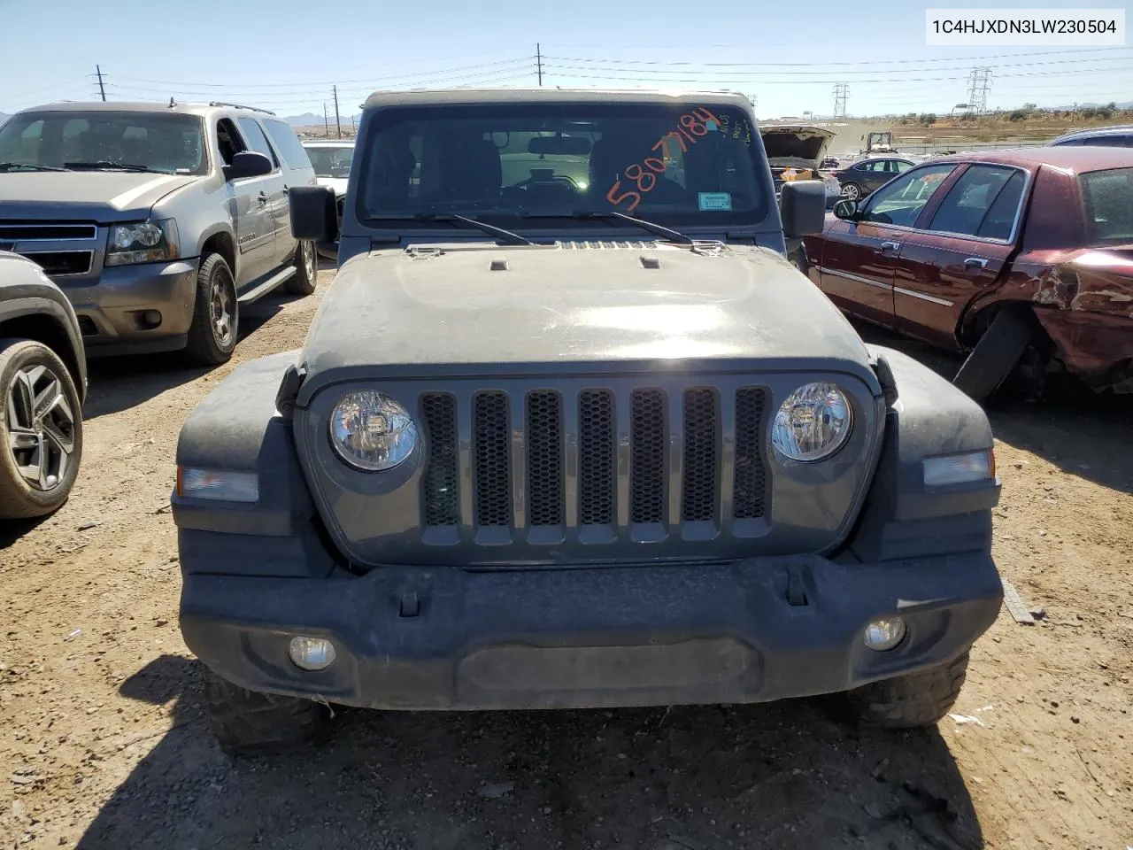 2020 Jeep Wrangler Unlimited Sport VIN: 1C4HJXDN3LW230504 Lot: 58077184