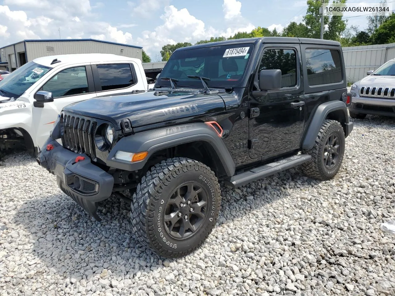 1C4GJXAG6LW261344 2020 Jeep Wrangler Sport