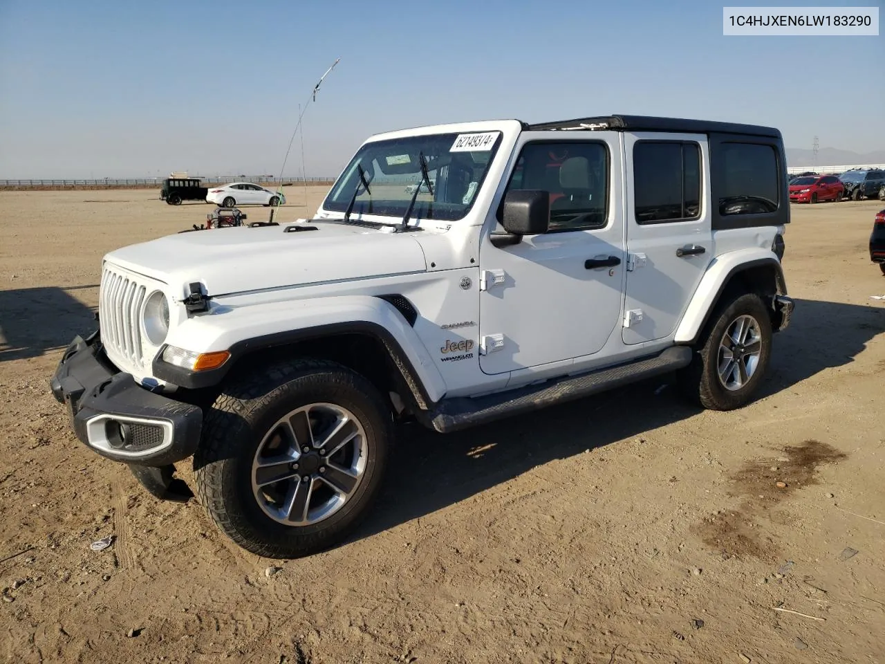 2020 Jeep Wrangler Unlimited Sahara VIN: 1C4HJXEN6LW183290 Lot: 62149374